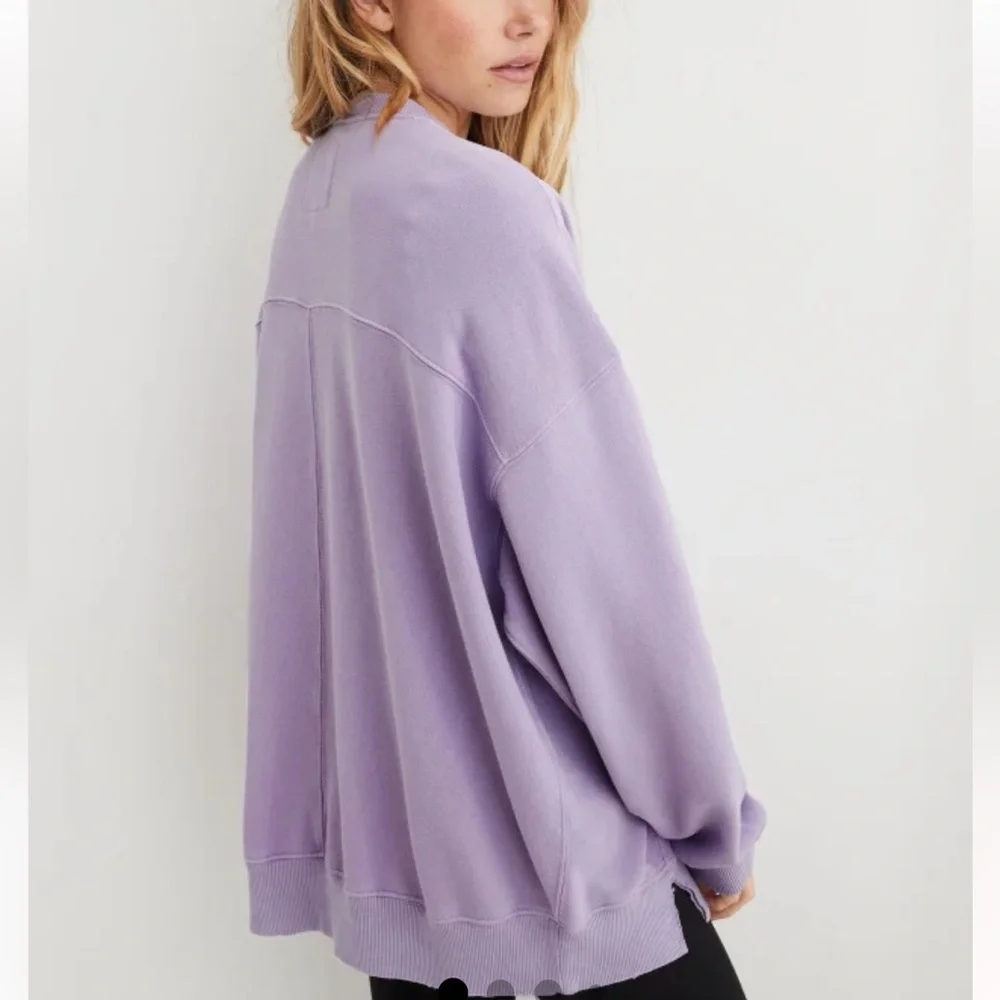 NWT AERIE THE CHILL CREW SWEATSHIRT Lavander size S